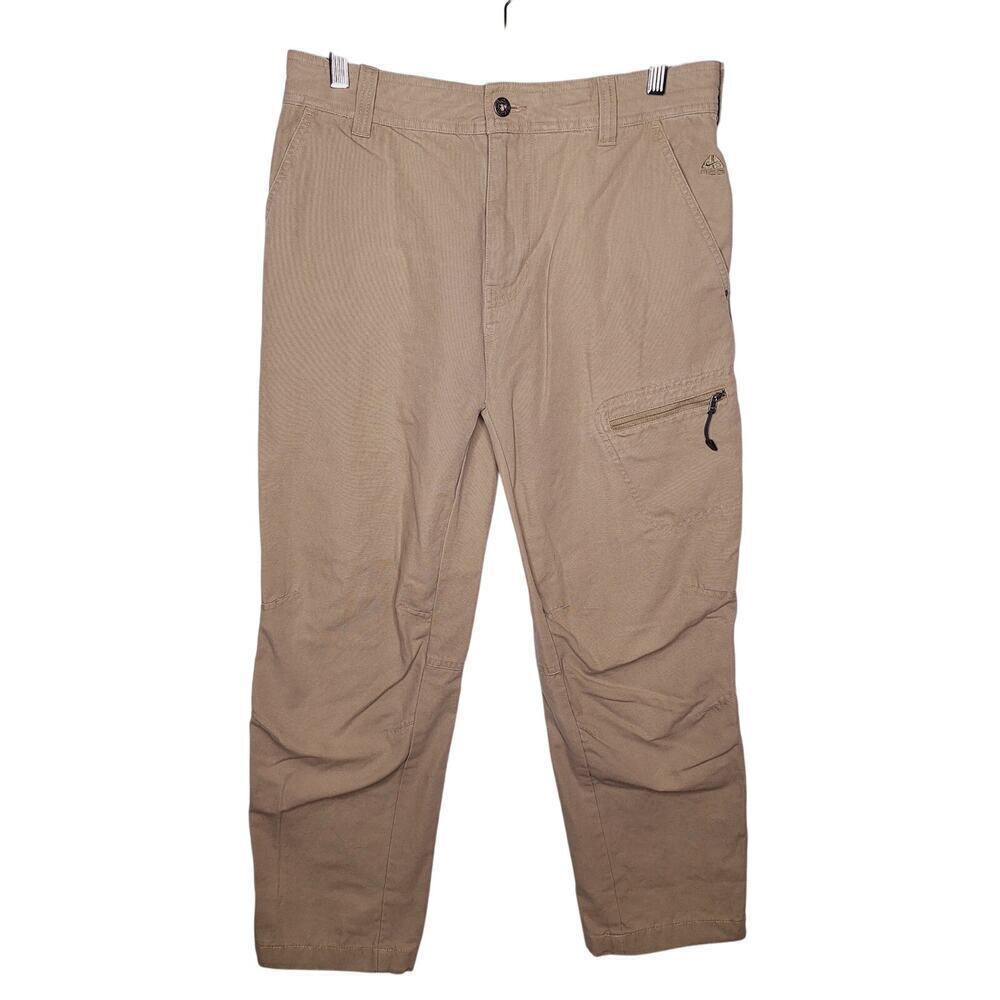 VTG Nike ACG Men's Cargo Pants Medium 32" x 27 " Tan Khaki Outdoor Cotton Hiking